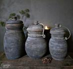 Houten Potten met Deksel, Verzenden, Nieuw, Nvt, Nvt