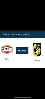 Ticket PSV - Vitesse, Tickets en Kaartjes, Sport | Voetbal, April, Seizoenskaart, Eén persoon