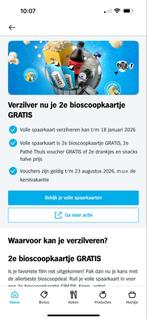 AH zegels bioscoop Pathe., Eén persoon, Niet van toepassing, Kortingskaartje
