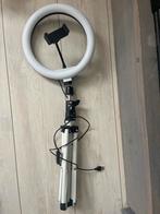 Ringlamp met Statief - Perfect voor Video's!, Ophalen of Verzenden, Zo goed als nieuw, Lamp of Flitsset