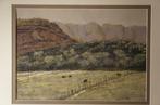 pastel amerik. kunstenares Susu Knight Wild West landschap, Ophalen of Verzenden