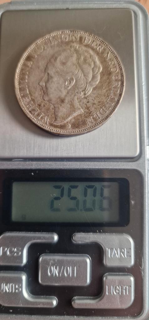 Zilveren Rijksdaalder 1938 - Koningin Wilhelmina, Postzegels en Munten, Munten | Nederland, Losse munt, 2½ gulden, Koningin Wilhelmina