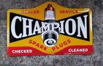 Champion spark plugs emaillen reclame bord gaage showroom, Reclamebord, Emaille, Ophalen of Verzenden, Zo goed als nieuw
