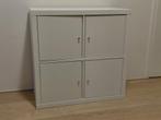 Witte Kallax kast - 4 vakken met deuren z.g.a.n, Ophalen, 50 tot 100 cm, Zo goed als nieuw, Minder dan 100 cm