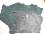 2 fluffy warme truien, gebreid, Maat 38/40 (M), Ophalen of Verzenden, Grijs, Gedragen