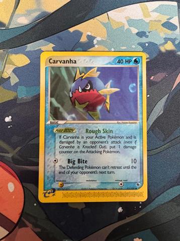 Pokémon kaart Carvanha #51 Ruby & Sapphire beschikbaar voor biedingen