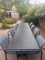 Tuintafel met 8 stoelen - Hay, Tuin en Terras, Ophalen, Gebruikt, 8 zitplaatsen, Rvs