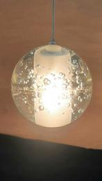 Hanglamp glazen bol met bubbeltjes, lees de beschrijving, Ophalen of Verzenden, Zo goed als nieuw, Minder dan 50 cm