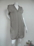 REPEAT jurk tuniek zijde met leer 38 grijs/beige zga Nieuw, Repeat, Beige, Maat 38/40 (M), Ophalen of Verzenden