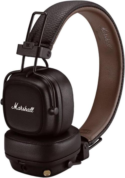 Marshall Major IV - Draadloze On-ear Koptelefoon - Bruin, Audio, Tv en Foto, Koptelefoons, Zo goed als nieuw, Op oor (supra aural)