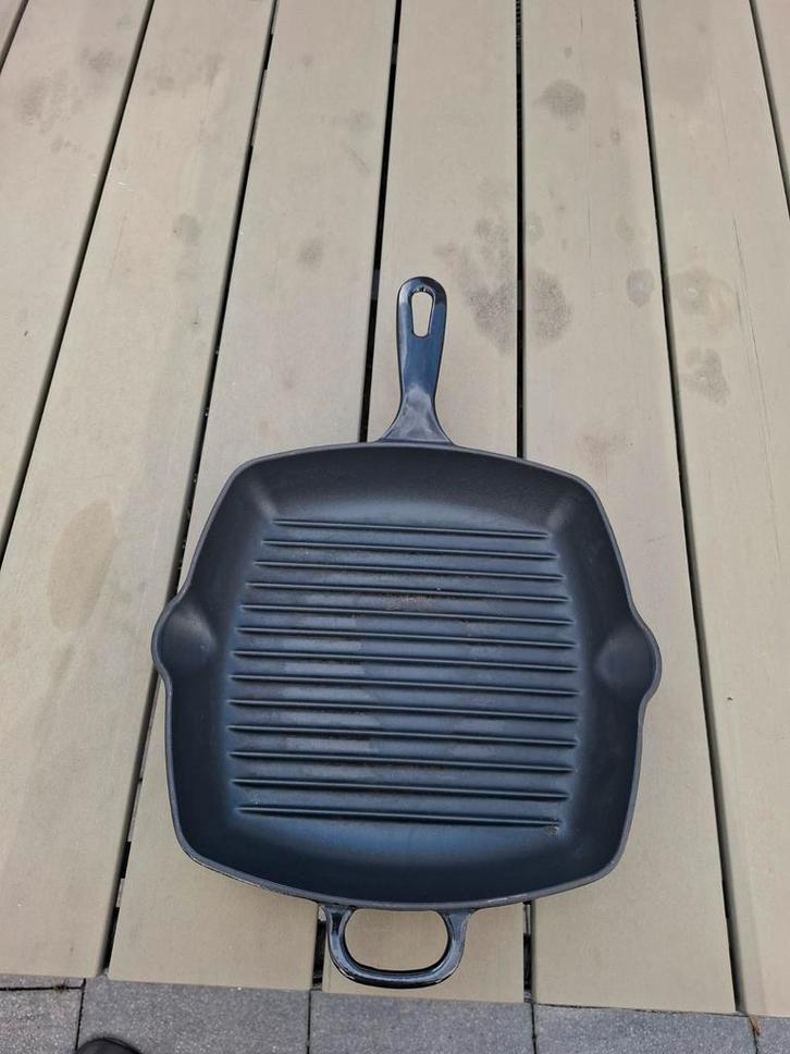 Van Kempen & Begeer Gietijzeren Grillpan, Huis en Inrichting, Keuken | Potten en Pannen, Gebruikt, Koekenpan of Braadpan, Gietijzer
