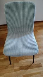 4 hele mooie groene ribstof eetkamerstoelen, Ophalen, Zo goed als nieuw, Overige kleuren, Metaal