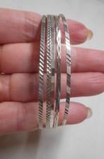 Zilveren vintage set 5 rinkelarmbanden nr.642, Verzenden, Zo goed als nieuw, Zilver, Zilver