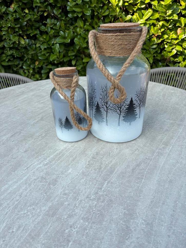 Sfeervolle Kerstdecoratie Set met lampjes, Antiek en Kunst, Antiek | Woonaccessoires, Ophalen of Verzenden