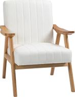 Fauteuil - Woonkamerstoel - 68X74X82 CM - Wit, Verzenden, Nieuw