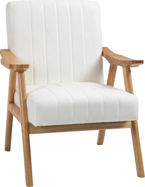 Fauteuil - Woonkamerstoel - 68X74X82 CM - Wit, Hobby en Vrije tijd, Overige Hobby en Vrije tijd, Nieuw, Verzenden