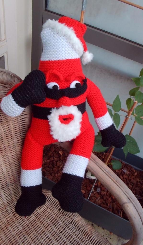 Hippe kerstman 55 bij 35 cm, Hobby en Vrije tijd, Breien en Haken, Nieuw, Breien, Overige typen, Verzenden