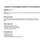 Gezocht Chaffeur voor CE (geen zzp’er), Eén persoon, Cadeaubon