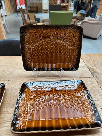 Antieke Sarreguemines Aspergeborden - Set van 6 beschikbaar voor biedingen