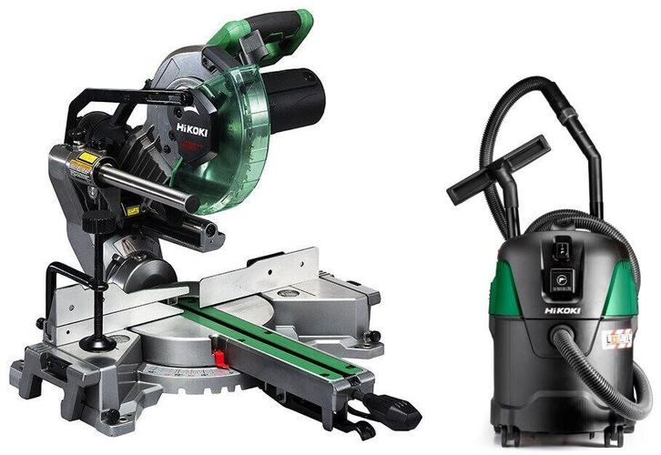Hikoki Combiset Stofzuiger en Afkortzaag voor Hout, Doe-het-zelf en Verbouw, Gereedschap | Zaagmachines
