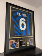 Stefan De Vrij gesigneerd en ingelijst shirt Inter Milan COA, Ophalen of Verzenden, Nieuw, Buitenlandse clubs, Shirt
