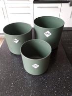 Elho potten groen, grijs en terra, Kunststof, Rond, Ophalen of Verzenden, Zo goed als nieuw
