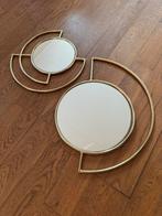 Set 2 spiegels goud H&M Home, Minder dan 50 cm, Rond, Ophalen of Verzenden, Zo goed als nieuw