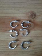 Leuke Mat Zilverkleurige Oorstekers Oorbellen 3 paar, Sieraden, Tassen en Uiterlijk, Overige materialen, Ophalen of Verzenden