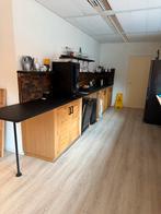 Houten Hoekkeuken met Zwart Blad, Huis en Inrichting, Ophalen, Gebruikt, Bruin, Hoekkeuken