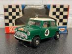 Scalextric C7 Mini Cooper Rally #4 Groen Slot Car Racebaan, Ophalen of Verzenden