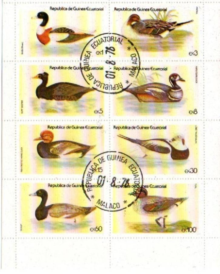 GUINEA ECUATORIAL - Diverse velletjes en blokken - Deel 06, Postzegels en Munten, Postzegels | Afrika, Overige landen, Ophalen of Verzenden