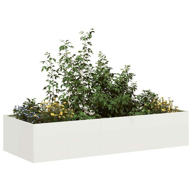 NIEUW | Plantenbak Bloembak Bloempot 200 cm wit staal! GRT B, Tuin en Terras, Bloembakken en Plantenbakken, Nieuw, Metaal, Binnen