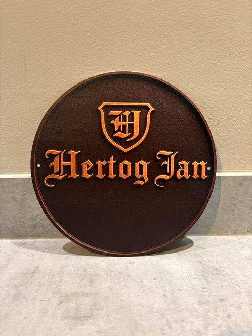 Mancave Bar Café Wanddecoratie metalen bordje Hertog Jan, Verzamelen, Merken en Reclamevoorwerpen, Zo goed als nieuw, Reclamebord