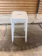 Thonet barkrukken set van 4 - Wit, Huis en Inrichting, Ophalen, Gebruikt, Met voetsteun, 60 tot 90 cm