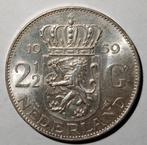 Rijksdaalder 2,5 gulden 1959 FDC-, Postzegels en Munten, Munten | Nederland, Koningin Juliana, Zilver, Ophalen of Verzenden, Losse munt