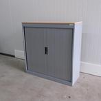 Roldeurkast - Grijs/Beuken - 120x46x122cm (BXDXH) - RD89, Gebruikt, 100 tot 150 cm, -, 100 tot 150 cm