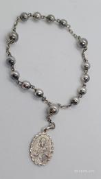 Zilveren rozenkrans armband 925, Ophalen of Verzenden, Zilver, Zilver