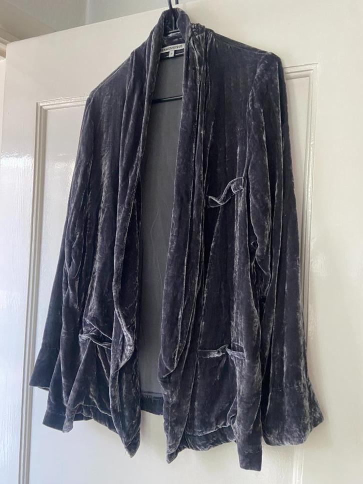 Apart grijs fluweel jasje/vest Femmes Du Sud mt S  i.z.g.st., Kleding | Dames, Jasjes, Kostuums en Pakken, Zo goed als nieuw, Jasje