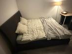 Tweepersoons bedframe - donkergrijs stof - Helmond, Ophalen, Gebruikt, Tweepersoons, 180 cm