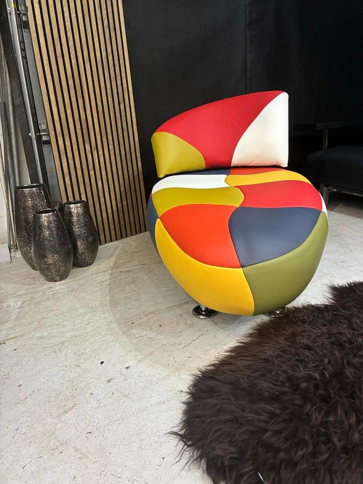 Leolux Kikko Marsman - als nieuw!, Huis en Inrichting, Fauteuils, Zo goed als nieuw, Leer, 75 tot 100 cm, Ophalen