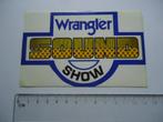 sticker oud WRANGLER Sound show deejay disco dancing retro, Verzenden, Zo goed als nieuw, Bedrijf of Vereniging