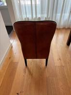 4 Kalfslederen eetkamer stoelen, Huis en Inrichting, Stoelen, Ophalen, Gebruikt, Bruin, Klassiek
