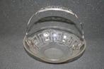 Antiek kristallen schaal met zilveren hengsel 1863, Ophalen of Verzenden, Zilver