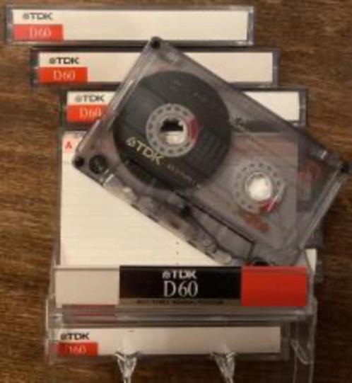 SET 762 10 X TDK D60 TYPE I CASSETTEBANDJES 1988-1989 € 12,5, Cd's en Dvd's, Cassettebandjes, Gebruikt, Onbespeeld, Overige genres
