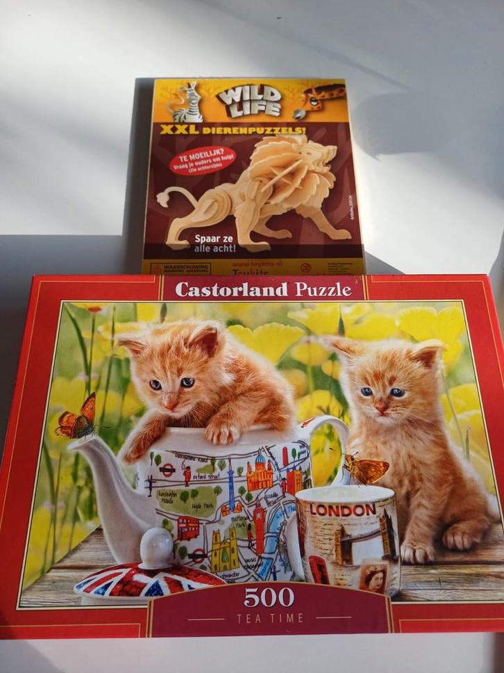 Puzzel Set: Castorland & Wildlife, Kinderen en Baby's, Speelgoed | Kinderpuzzels, Zo goed als nieuw, 6 jaar of ouder, Meer dan 50 stukjes