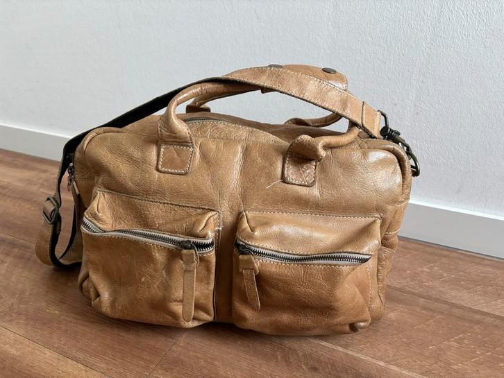 Cowboysbag Tas - Mooie leren tas!, Sieraden, Tassen en Uiterlijk, Tassen | Damestassen, Gebruikt, Handtas, Beige, Ophalen of Verzenden