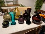 Partij grote geblazen vazen in verschillende kleuren., Antiek en Kunst, Antiek | Glas en Kristal, Ophalen of Verzenden