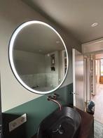 Ronde spiegel met LED verlichting, Ophalen, Gebruikt, 100 tot 150 cm, Rond