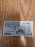 Oud 5 euro biljet, zie foto voor serienummer, Postzegels en Munten, Bankbiljetten | Europa | Eurobiljetten, Ophalen of Verzenden