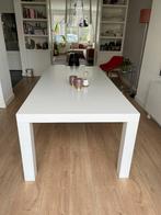 Eettafel modern 220x105 (wit gelakt), 200 cm of meer, 100 tot 150 cm, Modern, Eikenhout